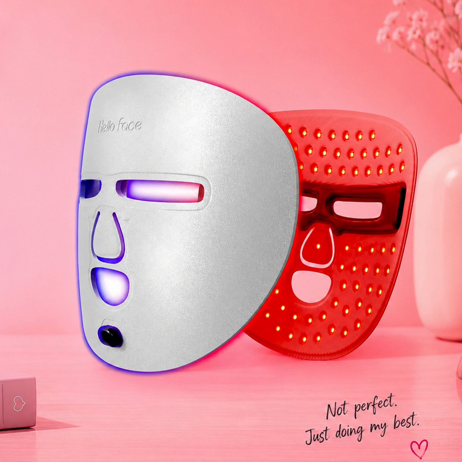 LED skincare mask for home use by Skinora Glow