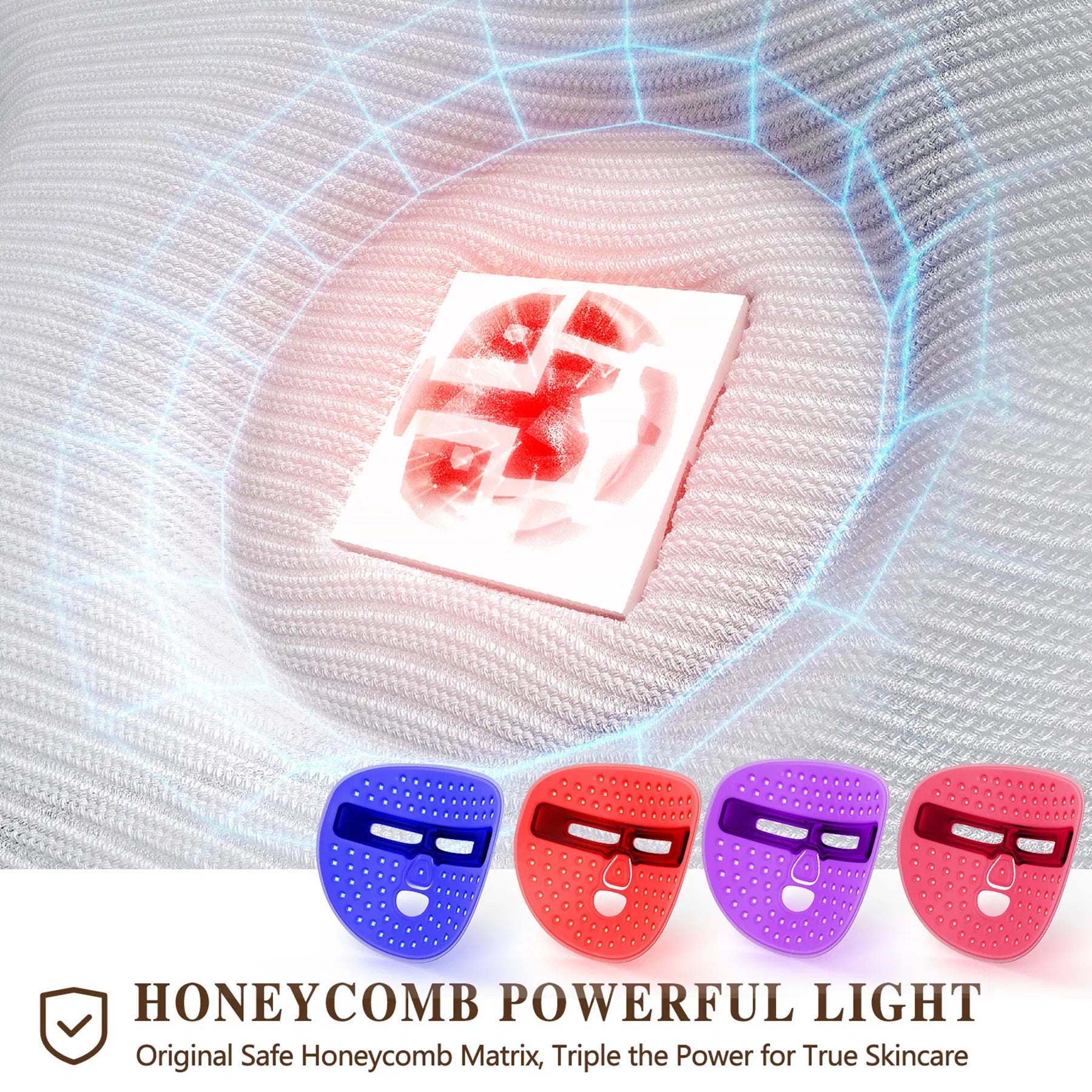 Skinora Glow LED skincare mask product packaging and accessories