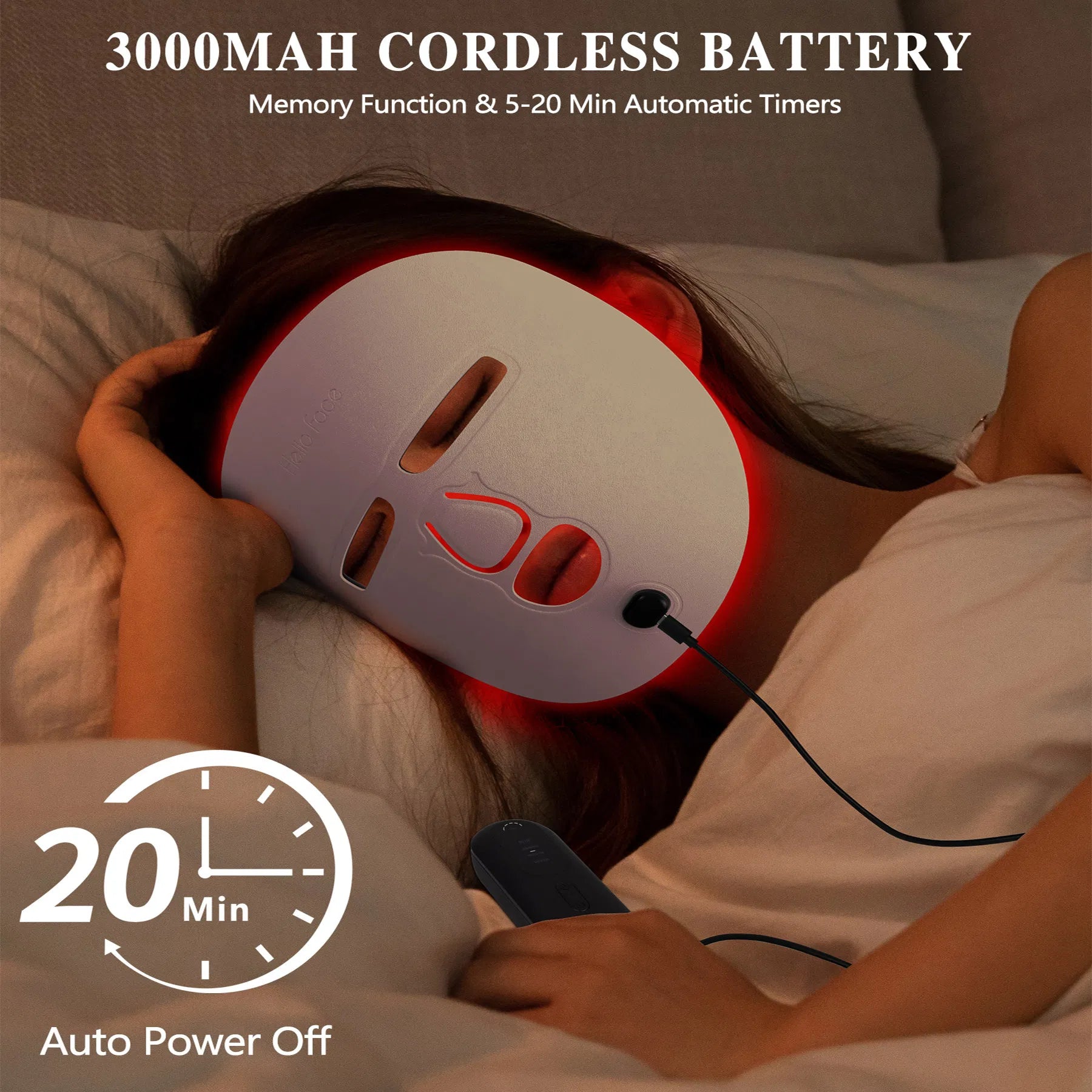 At-home LED skincare device with advanced light therapy technology