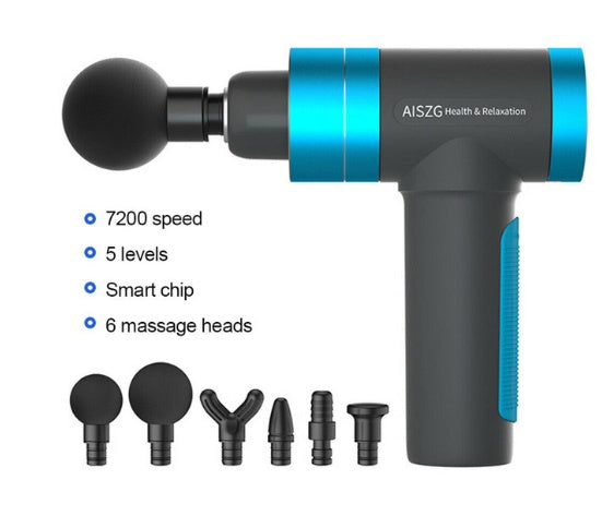 Muscle massage gun packaging with equipment