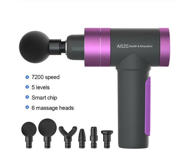 Muscle massage gun packaging with accessories