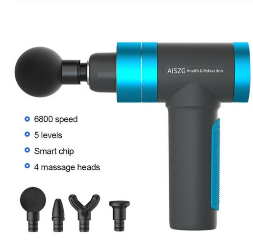 Muscle massage gun shown in front view for muscle recovery and relaxation use.