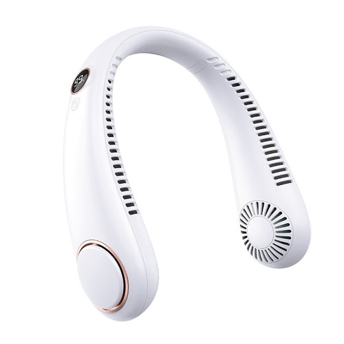 White neckband with a fan on a white background